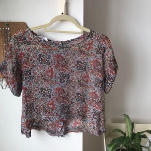Sheer paisley blouse!